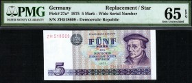 Germany - 5 Mark - PMG 65EPQ - (1975) Replacement/Star SN ZH518609