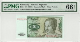 Germany - Federal Republic - 5 Deutsche Mark - PMG 66EPQ - (1980)