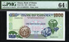 Ghana - 1000 Cedits - PMG 64EPQ - (1991)