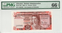 Gibraltar - 1 Pounds - PMG 66EPQ - (1988)  SN L625461