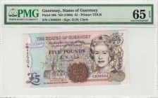Guernsey - 5 Pounds - PMG 65EPQ - (1996)
