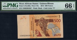 Guinea-Bissau - 500 Francs - PMG 66EPQ - (2013)