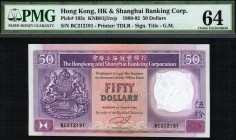 Hong Kong - 50 Dollars - PMG 64 - (1989-1992)
