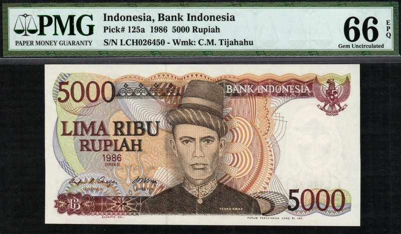 Indonesia - 5000 Rupiah - PMG 66EPQ - (1986)