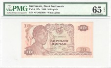 Indonesia - 10 Rupiah - PMG 65EPQ - (1968)