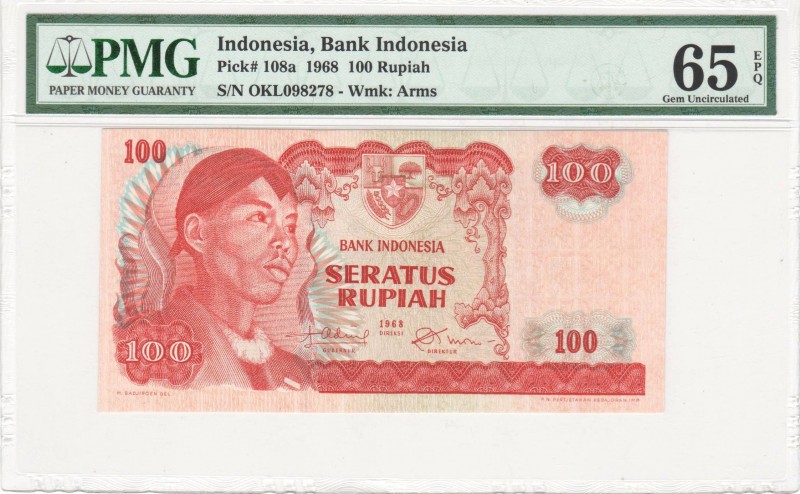 Indonesia - 100 Rupiah - PMG 65EPQ - (1968)