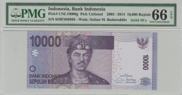 Indonesia - 10000 Rupiah - PMG 66EPQ - (2005-2014) - Solid 8s - 888888