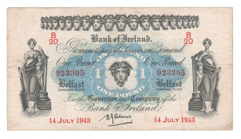 Ireland - 1 Pounds - (1943)