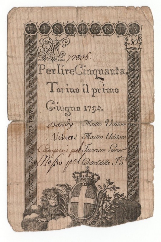 Italy - 50 Lira - 1794