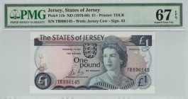 Jersey - 1 Pounds - PMG 67EPQ - (1976-1988)