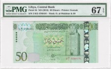 Libya - 50 Dinars - PMG 67EPQ - (2016)