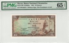 Macau - 10 Patacas - PMG 65EPQ - (1981)