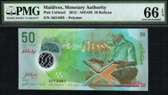 Maldives - 50 Rufiyaa - PMG 66EPQ - (2015)