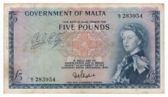 Malta - 5 Pounds - (1949)