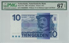 Netherlands - 10 Gulden - PMG 67EPQ - (1968)  SN 3768502698