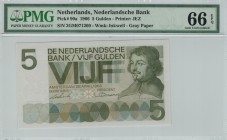 Netherlands - 5 Gulden - PMG 66EPQ - (1966)