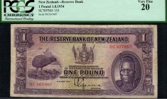 New Zealand - 1 Pounds - PCGS 20 - (1934)