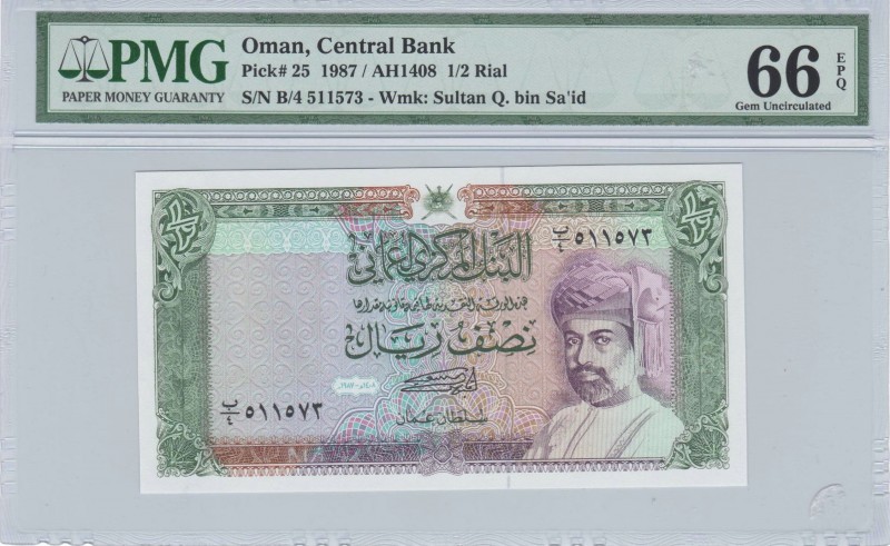 Oman - 1/2 Rial - PMG 66EPQ - (1987)