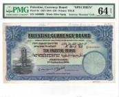 Palestine - 10 Pound - Specimen - 1927-44 - PMG 64 NET - Pick#9s