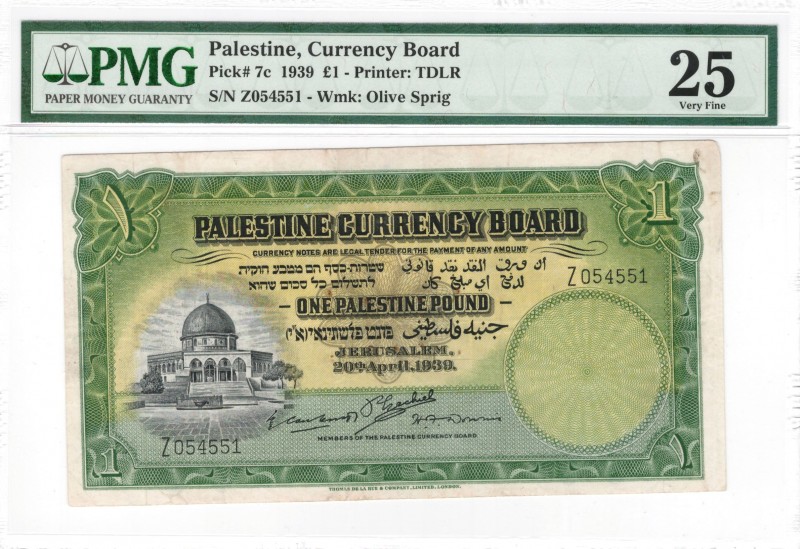 Palestine - 1 Pound - 1939 - PMG 25 - Pick#7c