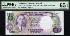 Philippines - 100 Piso - PMG 65EPQ - (1949)  SN A040200