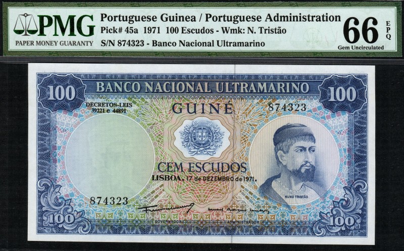 Portuguese Guinea - 100 Escudos - PMG 66EPQ - (1971)
