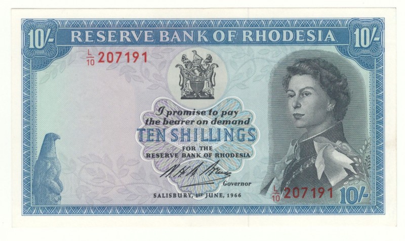 Rhodesia - 10 Shillings - (1966)