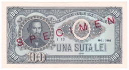 Romania - 100 Lei - 1952 - Specimen