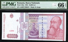 Romania - 10000 Lei - PMG 66EPQ - (1994)