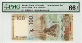 Russia - 100 Rubles - PMG 66EPQ - (2015) Commemorative SN KS2355043