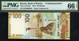 Russia - 100 Rubles - PMG 66EPQ - (2015) Commemorative SN KS4902048