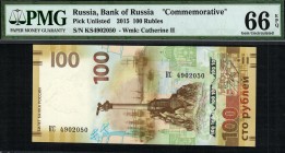 Russia - 100 Rubles - PMG 66EPQ - (2015) Commemorative SN KS4902050