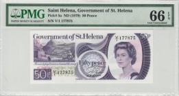 Saint Helena - 50 Pence - PMG 66EPQ - (1979)  SN V/1 177875