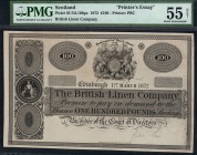 Scotland - 100 Pounds - PMG 55NET - (1872)