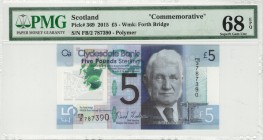Scotland - 5 Pounds - PMG 68EPQ - (2015) Commemorative