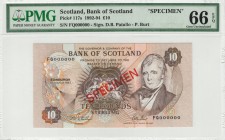Scotland - 10 Pounds - PMG 66EPQ - (1992-94) Specimen