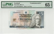 Scotland - 5 Pounds - PMG 65EPQ - (2005) Commemorative