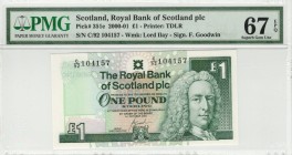 Scotland - 1 Pounds - PMG 67EPQ - (2000-2001)