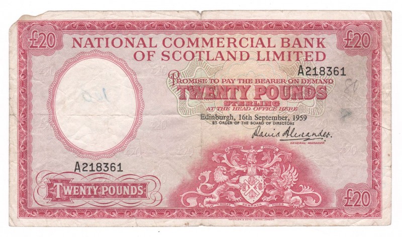 Scotland - 20 Pounds - (1959)