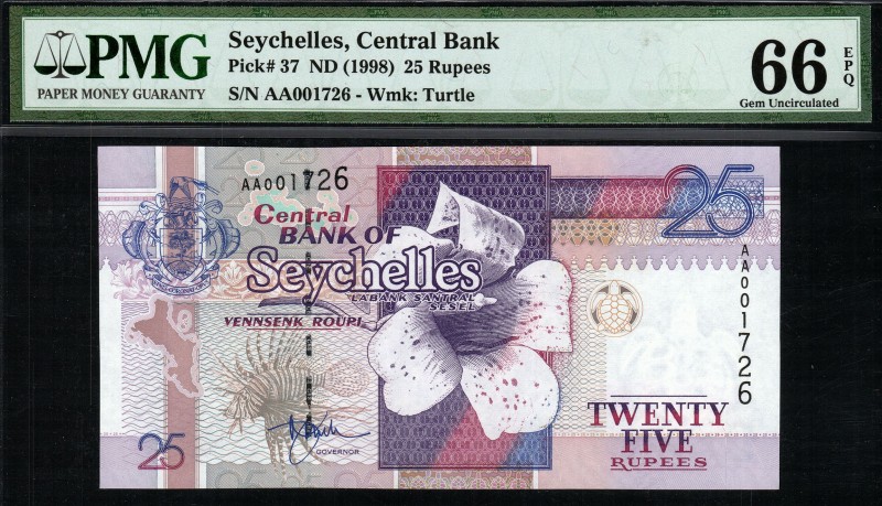 Seychelles - 25 Rupees - PMG 66EPQ - (2016)