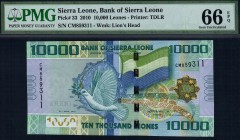 Sierra Leone - 10000 Leones - PMG 66EPQ - (2010)