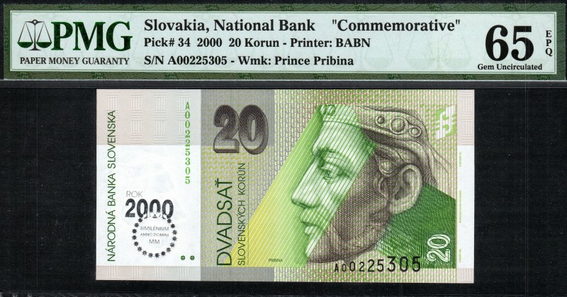 Slovakia - 20 Korun - PMG 65EPQ - (2000) Commemorative