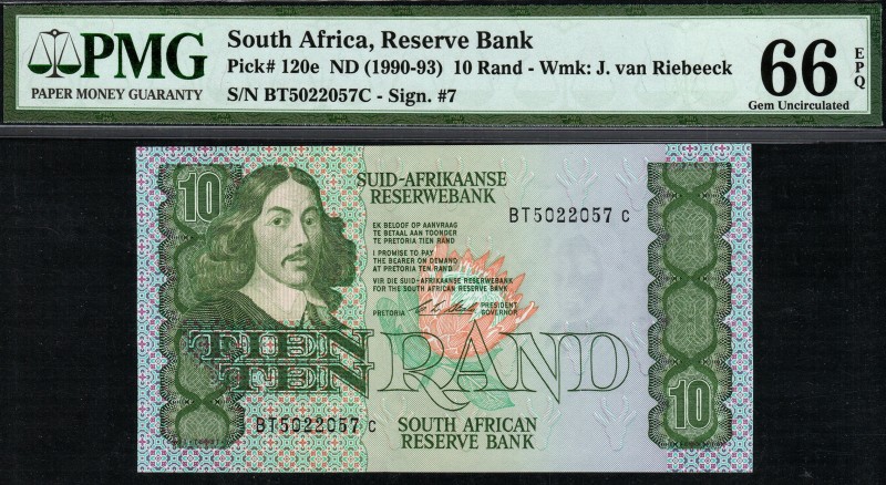 South Africa - 10 Rand - PMG 66EPQ - (1990-1993)