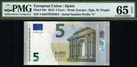 EU Spain - 5 Euros - PMG 65EPQ - (2013)