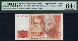 Spain - 200 Pesetas - PMG 64EPQ - (1980) Replacement/Star