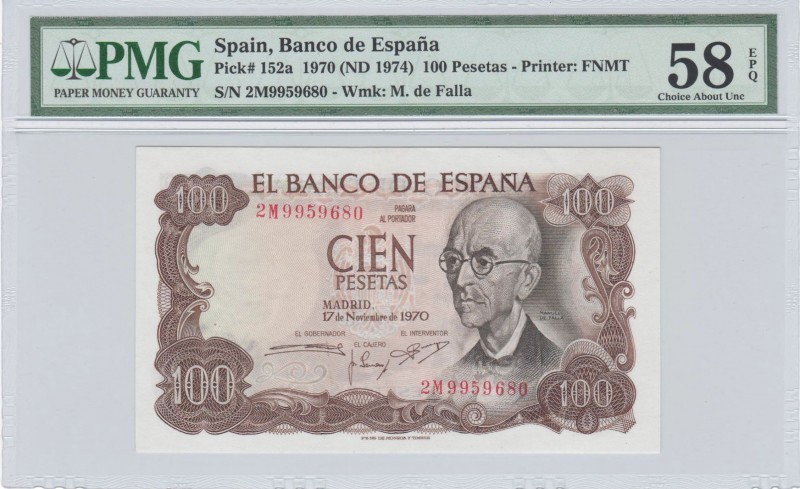 Spain - 100 Pesetas - PMG 58EPQ - (1970)