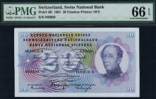 Switzerland - 20 Franken - PMG 66EPQ - (1961)