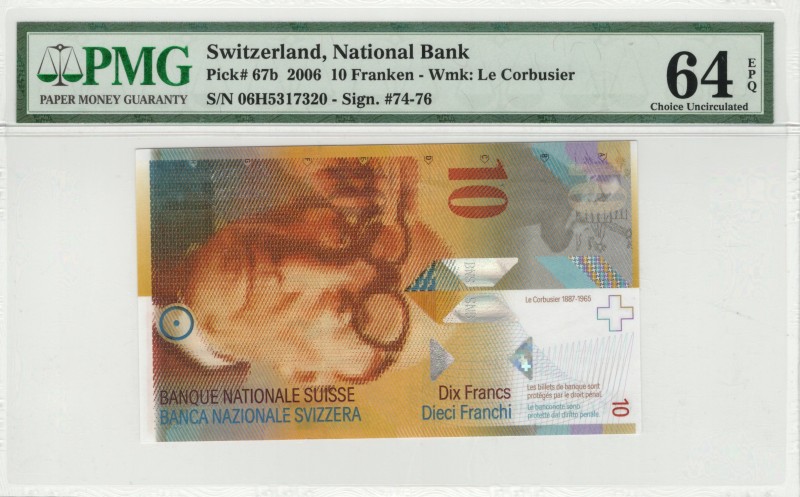 Switzerland - 10 Franken - PMG 64EPQ - (2006)