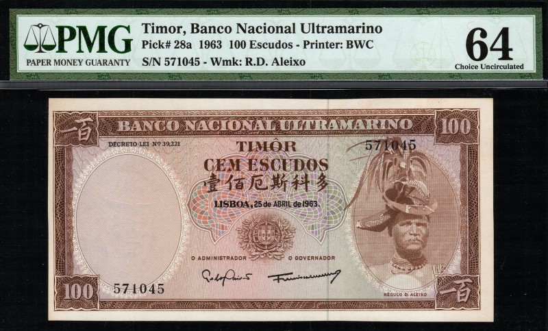 Timor - 100 Escudos - PMG 64 - (1963)