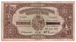 Tonga - 4 Shillings - (1938)